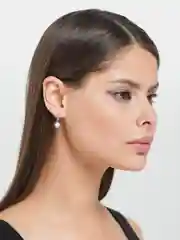 Лавандовый серьги из серебра с кристаллами Swarovski