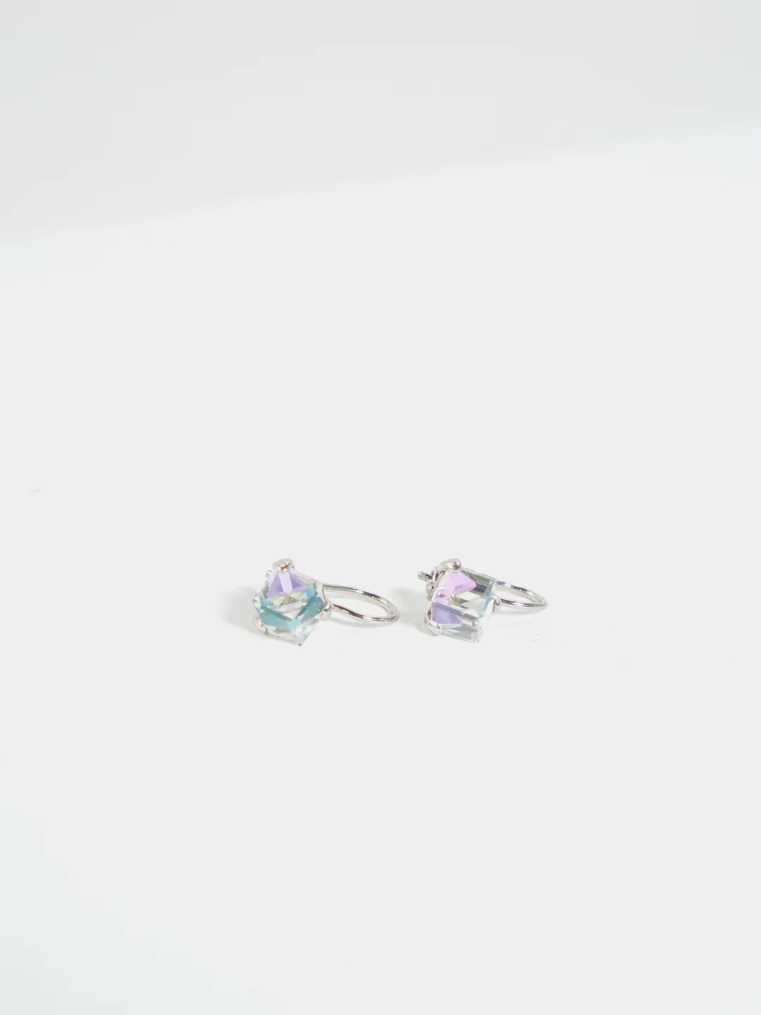 Конфетный серьги из серебра с кристаллами Swarovski