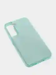 Бирюзовый чехол блестящий для Samsung Galaxy S22, накладка c блестками Samsung S 22