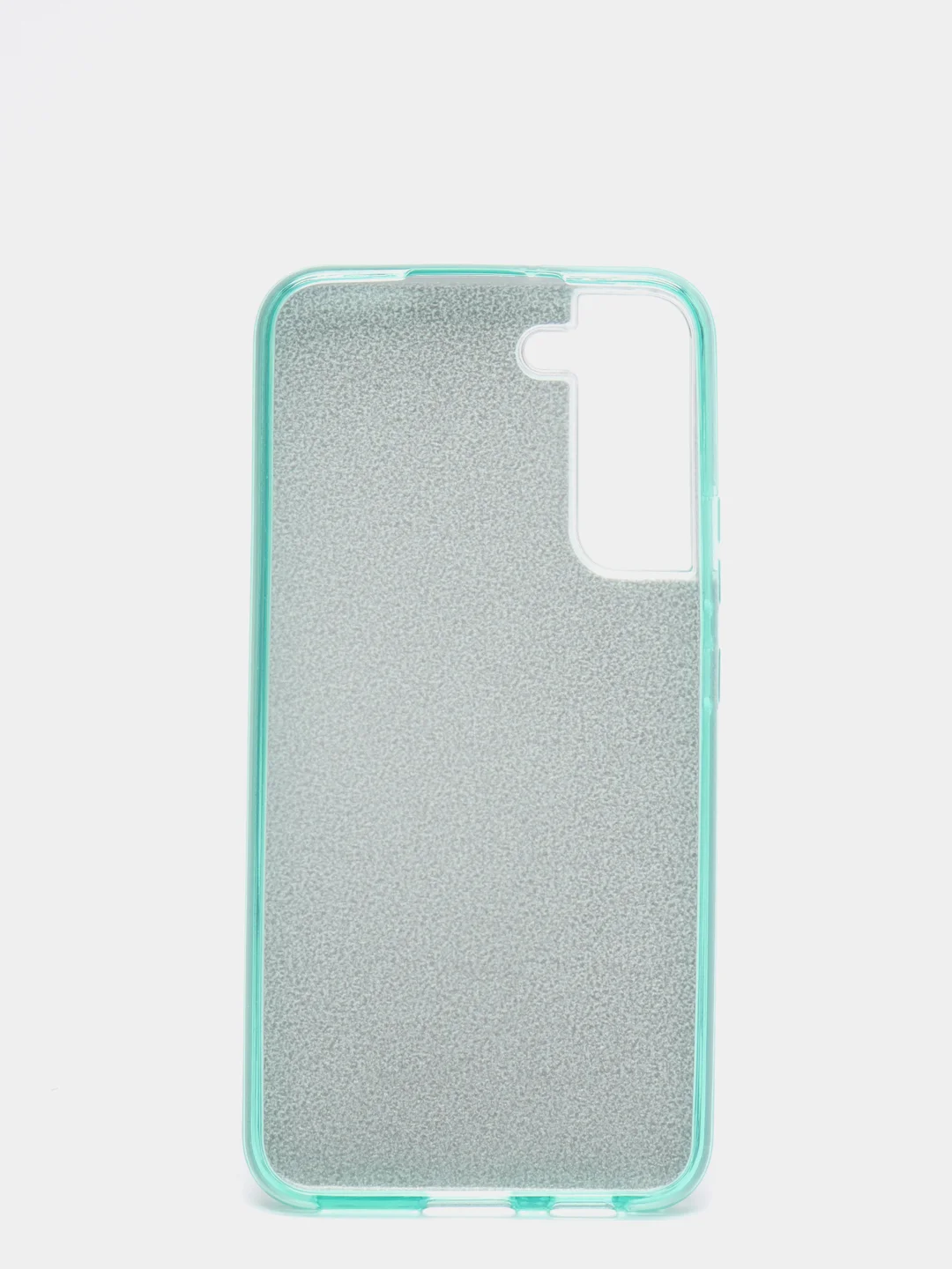 Бирюзовый чехол блестящий Samsung Galaxy S22 Plus, накладка c блестками Samsung S22+