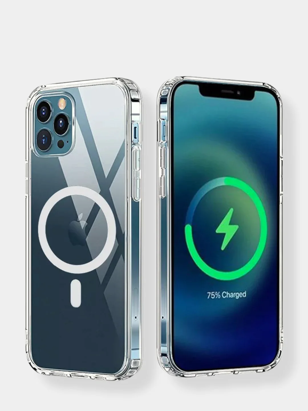 Чехол MagSafe для Apple iPhone 11 / 12/ 13, все модели, силиконовый, прозрачный