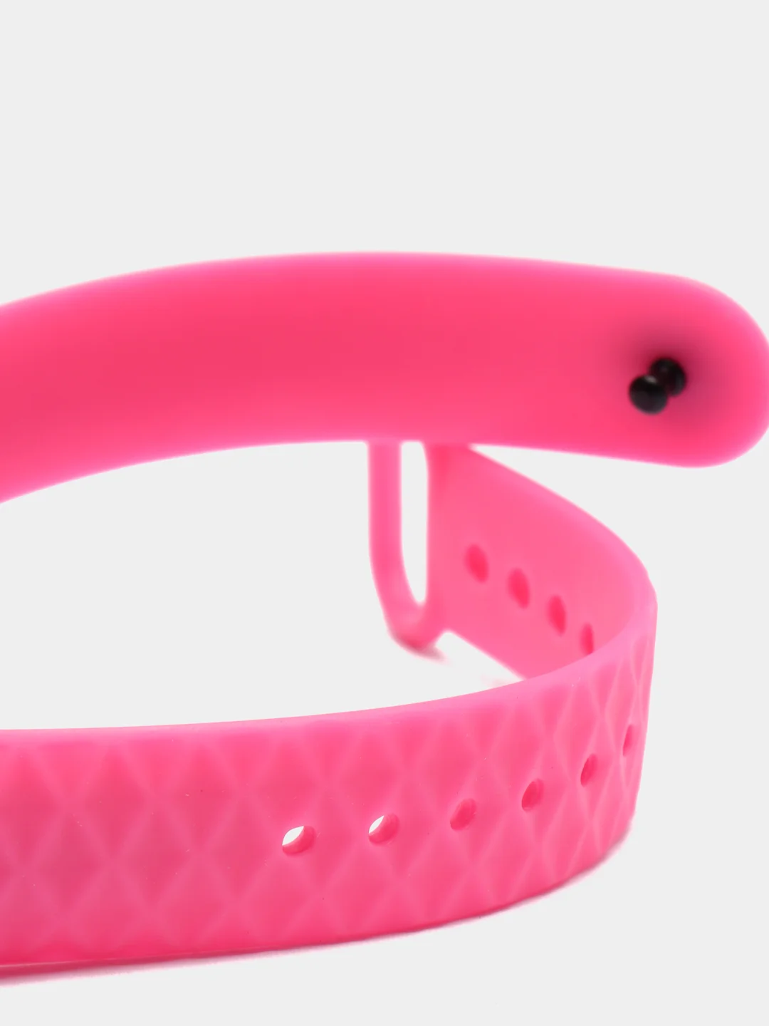 Розовый ремешок силиконовый для Xiaomi Mi Band 3, Mi Band 4 (Ми Банд 3, 4), рифленый
