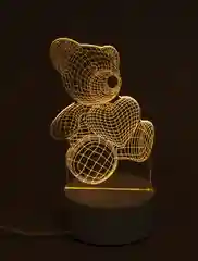 Белый ночник светодиодный LED, настольный, 3D