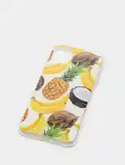 Багровый чехол для iPhone 11, принт "Ананасы"
