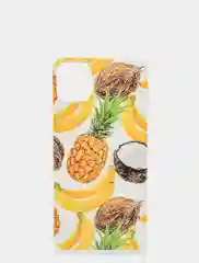 Багровый чехол для iPhone 11, принт "Ананасы"