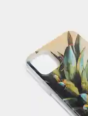 Бордовый чехол для iPhone 11, принт "Ананасы"