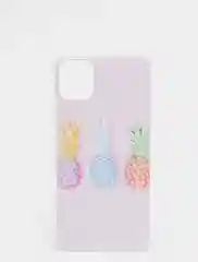Кораллово-розовый чехол для iPhone 11, принт "Ананасы"