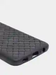 Темно-синий чехол Samsung Galaxy A02S, Самсунг Галакси А02с плетеный силиконовый