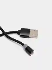 Черный магнитный кабель для зарядки, коннекторы MicroUSB, Type-C, iPhone Lightning по отдельности