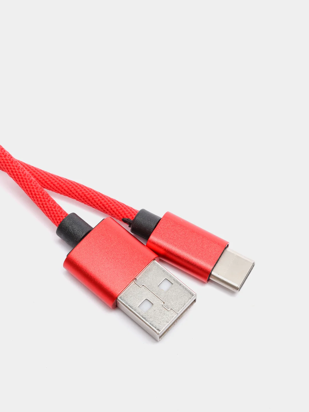 Голубой кабель Type-C в нейлоновой оплетке 2А, быстрая зарядка, 4 размера