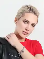 Серебряный браслет женский крупная цепь