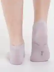Лавандовый носки женские короткие цветы блестящие хлопок