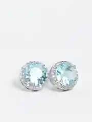 Серьги круглые с фианитами