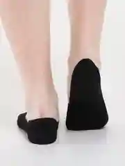 Бежевый меланж следки женские, с силиконом, хлопок