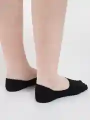 Черный следки женские, с силиконом, хлопок
