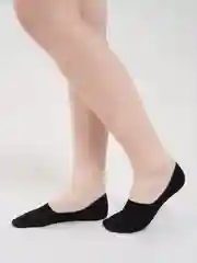 Черный следки женские, с силиконом, хлопок