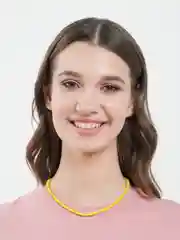Желтый чокер-цепочка из бисера и бусин, 17 цветов