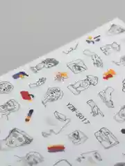Желтый самоклеющиеся 3D стикеры для дизайна ногтей, слайдер для маникюра, наклейки для ногтей