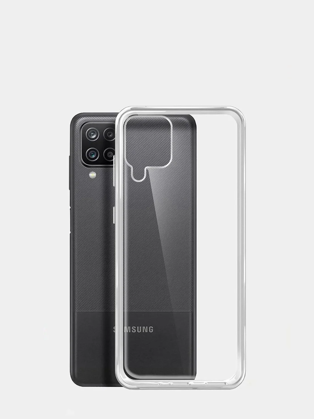 Силиконовый прозрачный чехол на Samsung Galaxy A12, Samsung Galaxy M12