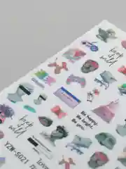 Розовый самоклеющиеся 3D стикеры для дизайна ногтей, слайдер для маникюра, наклейки для ногтей