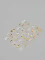 Горчичный голографические 3d-наклейки для ногтей, самоклеящиеся