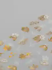 Белый голографические 3d-наклейки для ногтей, самоклеящиеся