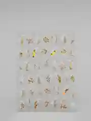 Бронзовый голографические 3d-наклейки для ногтей, самоклеящиеся