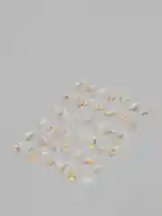 Бронзовый голографические 3d-наклейки для ногтей, самоклеящиеся