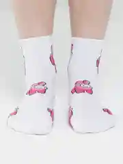 Белый носки женские, с принтом