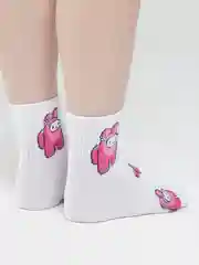 Белый носки женские, с принтом
