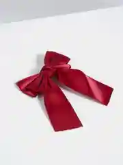Бордовый бант атласный, на заколке или резинке