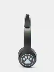 Черный беспроводные Bluetooth наушники с кошачьими светящимися ушами