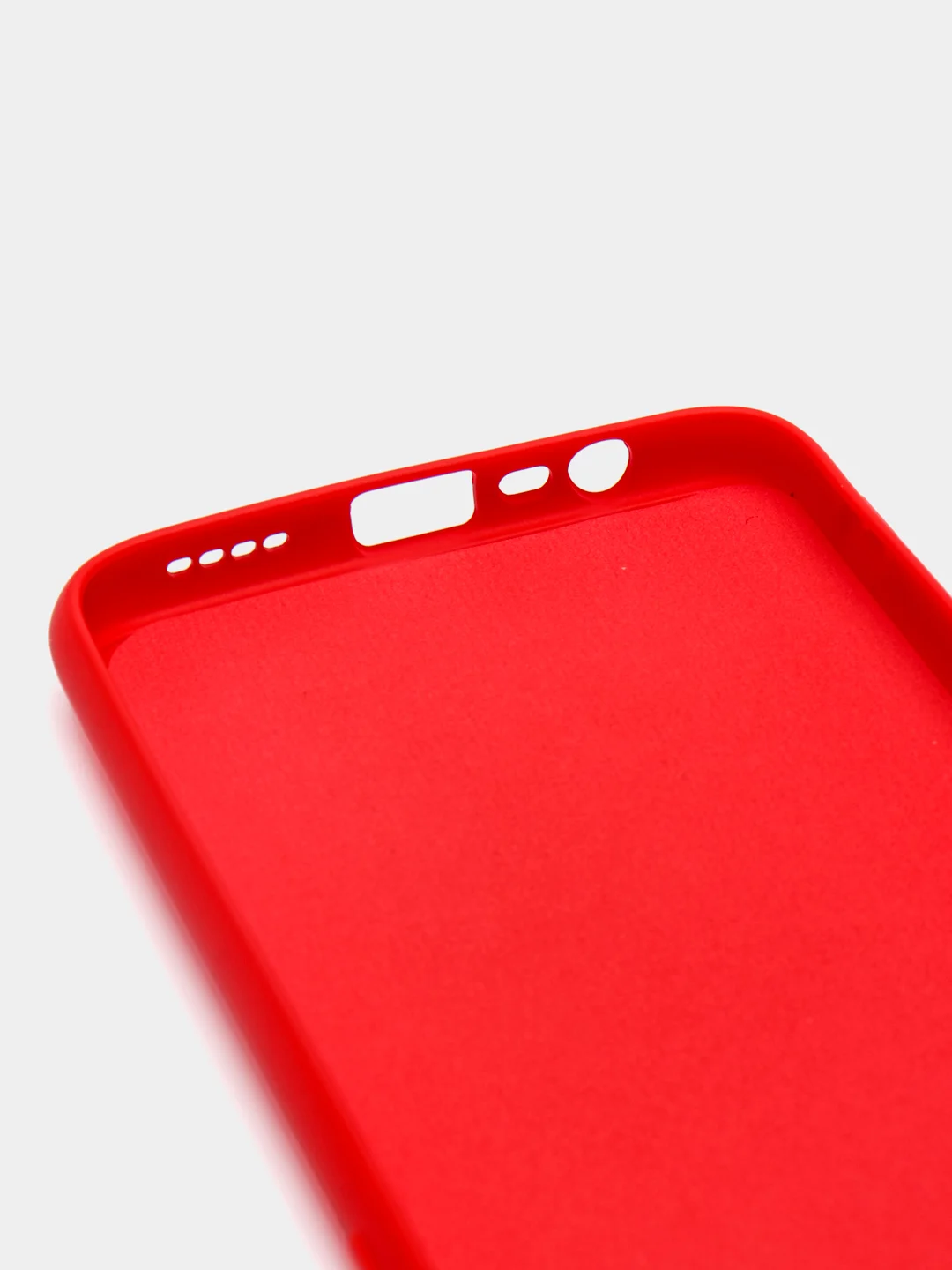 Зеленый чехол силиконовый для Realme C15 / C12, без отпечатка пальца, с бархатной подкладкой
