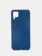 Темно-синий чехол силиконовый для Realme C15 / C12, без отпечатка пальца, с бархатной подкладкой
