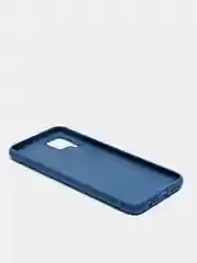 Темно-синий чехол силиконовый для Realme C15 / C12, без отпечатка пальца, с бархатной подкладкой