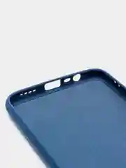 Темно-синий чехол силиконовый для Realme C15 / C12, без отпечатка пальца, с бархатной подкладкой