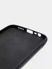 Черный чехол силиконовый для Realme C15 / C12, без отпечатка пальца, с бархатной подкладкой