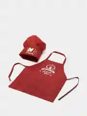 Вишнёвый фартук детский, с колпаком, костюм повара, 3-7 лет