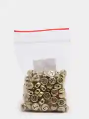 Бусины круглые с буквами, 4 цвета