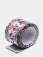 Карамельный лента репсовая с рисунком "Девочка","Куколка"  25 мм, отрез 3 метра/ кабошоны 4 шт
