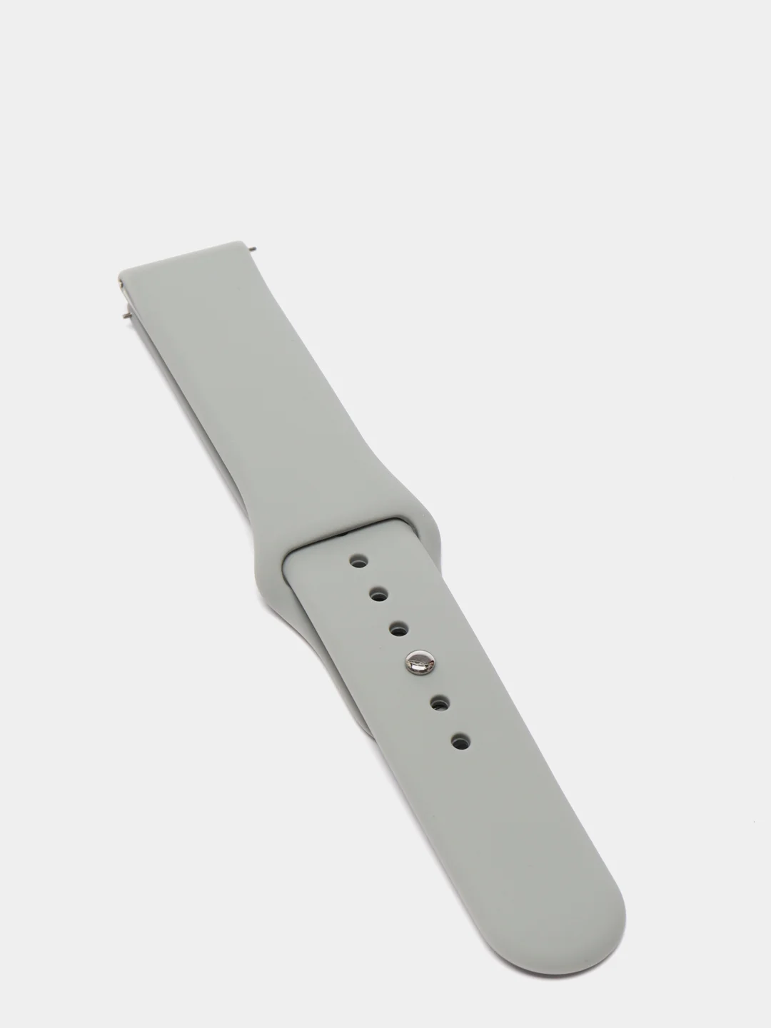 Серый меланж силиконовый ремешок с кнопкой для Xiaomi Amazfit Bip / Samsung / Huawei, 20 мм