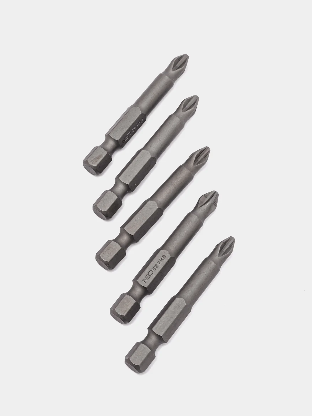 Сменные наконечники PH2 50 мм 1/4" NEO Tools 06-037, 5 штук