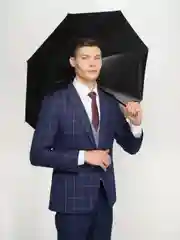Синий зонт с чехлом