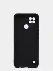 Черный чехол силиконовый для Realme C21 ( Реалми С21) с защитой камеры
