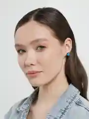 Ледяной деревянные шестиугольники, серьги