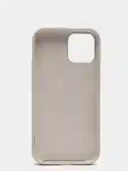 Светло-бежевый чехол для iPhone 12 / 12 Pro (6.1") Silicone Case закрытый низ с логотипом
