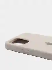 Светло-бежевый чехол для iPhone 12 / 12 Pro (6.1") Silicone Case закрытый низ с логотипом