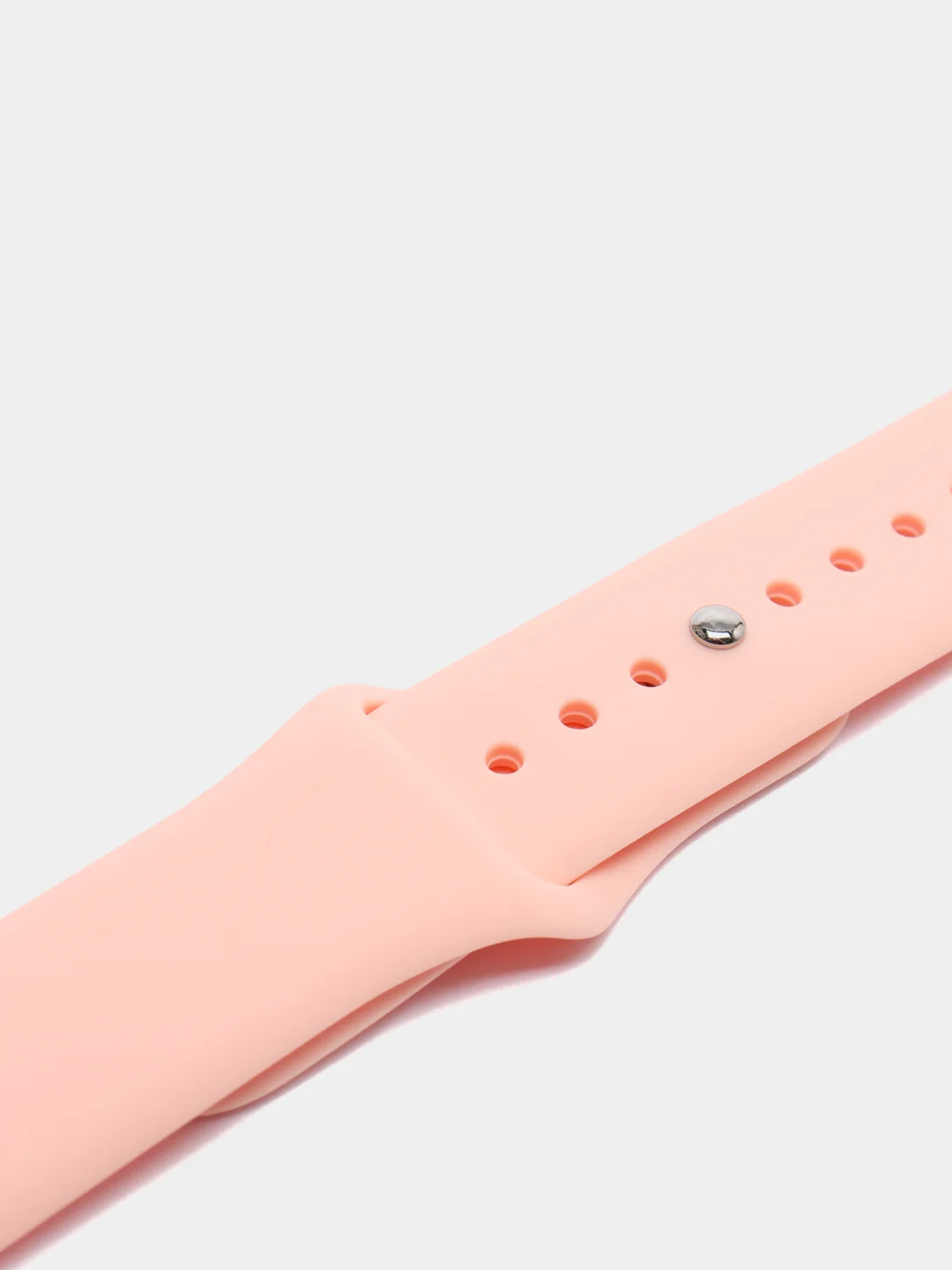 Пудровый силиконовый ремешок с кнопкой для Xiaomi Amazfit Bip / Samsung / Huawei, 20 мм