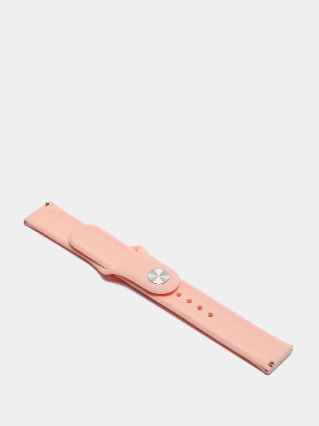 Пудровый силиконовый ремешок с кнопкой для Xiaomi Amazfit Bip / Samsung / Huawei, 20 мм