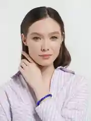 Браслет из камней: Кошачий глаз синий Handmade, плетенный, 8 мм